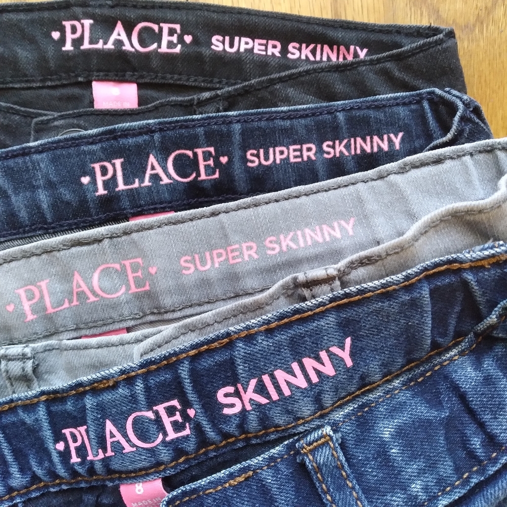 #305-9 Girls Children's Place Jean Bundle Super Skinny - Picture 6 of 16